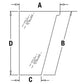Glass 448609A1 Fits Case 580SM+ II 580SM+ III 590SM II 590SM III 590SM+ III