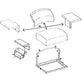 4 pc Wooden Seat Set w/ Cushion Fits John Deere 350 350B-C 450 450B-C 550