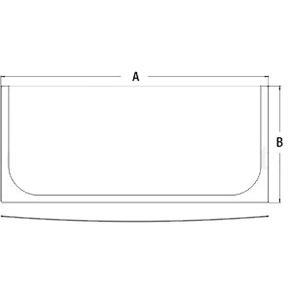 4651654 Fits John Deere Lower Front Windshield Glass for Models 120D, 130G, 160D