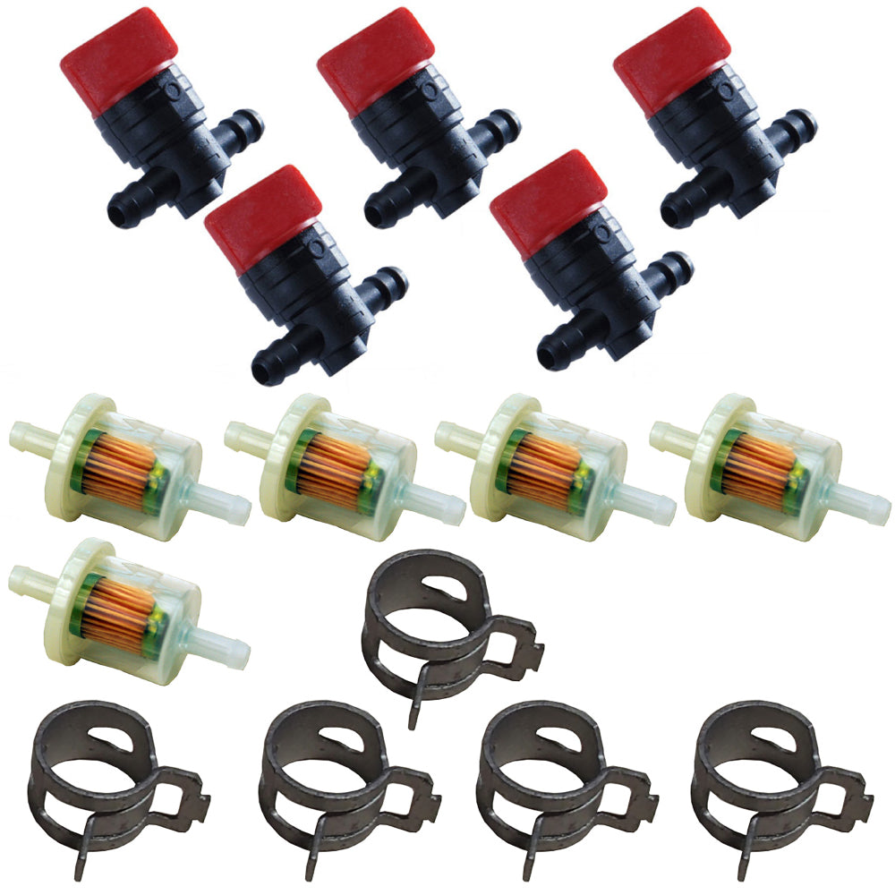 4129 Shut-Off Valve w/ Filter & Clamp (5 each) Fits Briggs and Stratton