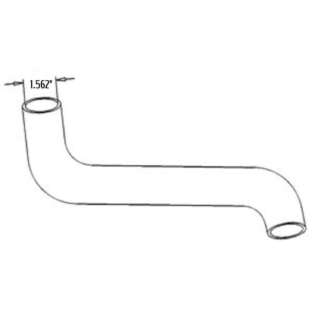506380M1 New Top Radiator Hose w/ 1.562" ID Fits Massey Ferguson MF 180 Tractor