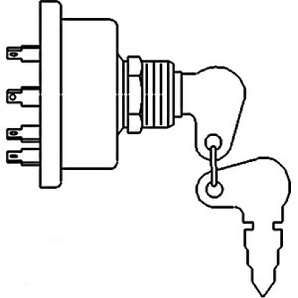 Ignition/Light Key Switch Fits Allis Chalmers 5040 5045 5050 Tractors 72089440