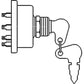 Ignition/Light Key Switch Fits Allis-Chalmers Tractor AC 5040 5045 5050 72089440