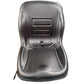 Universal Forklift High Back Seat with Adjustable Rails Black Vinyl