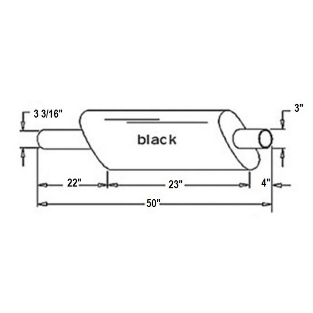 Muffler Fits Case/International Harvester Replaces 493742