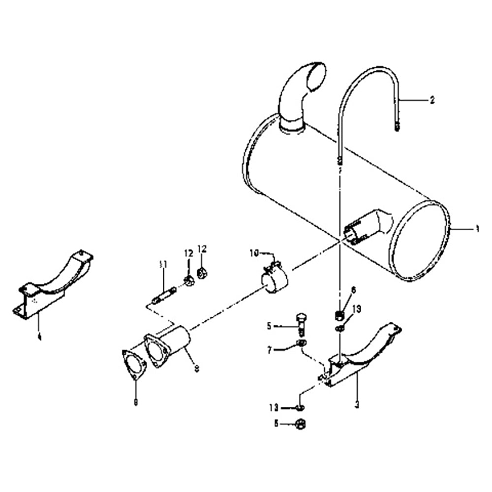 5I7935 Muffler Fits Caterpillar 311 311B 312B