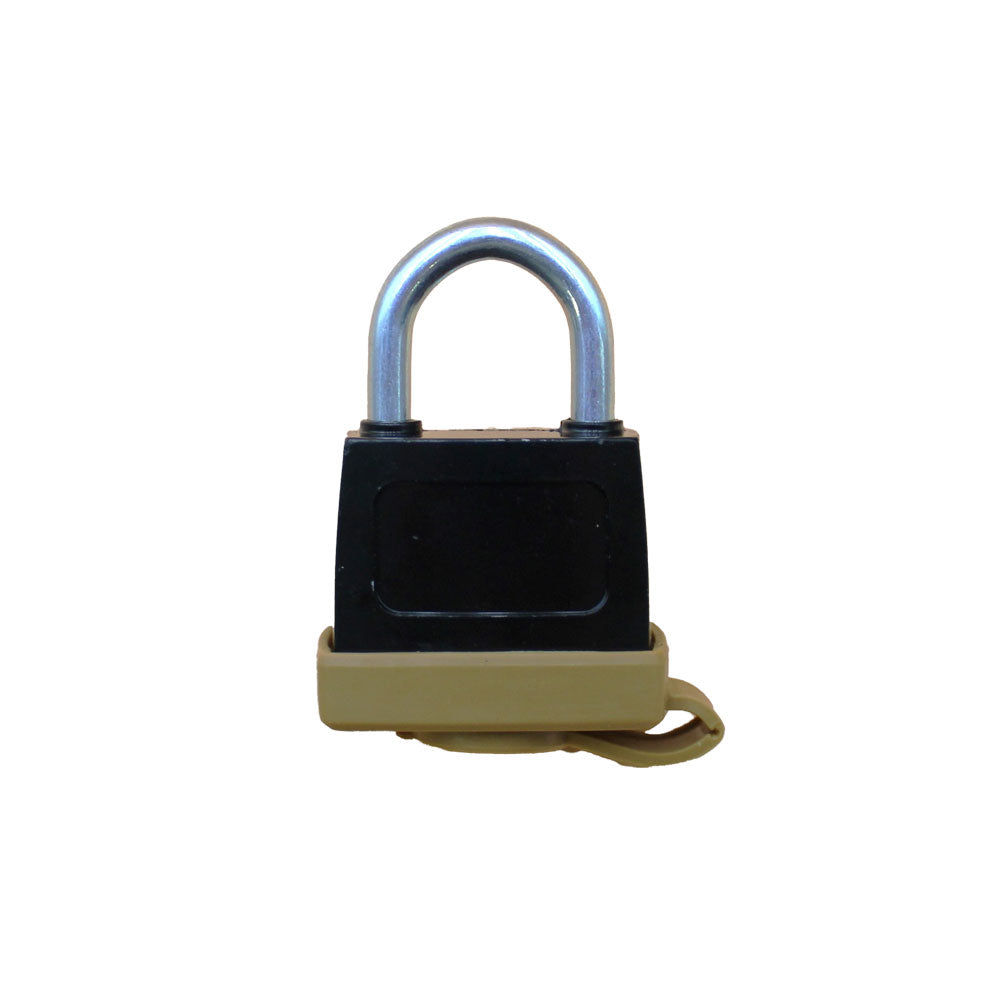 (5) Heavy Duty Weatherproof Padlocks with (2)Keys Rubber Sealed Fuel Cap Lock