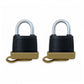 (2) Heavy Duty Weatherproof Padlocks with (2)Keys Rubber Sealed Fuel Cap Lock