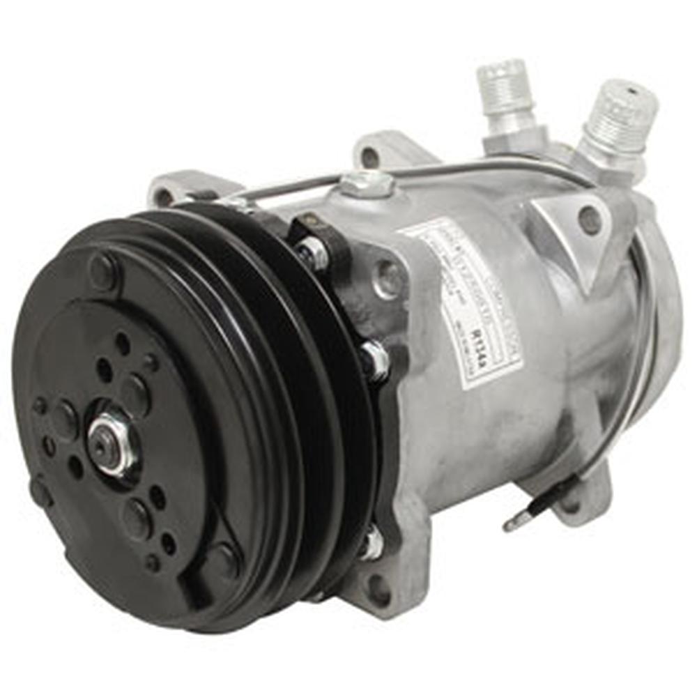8819103 Sanden SD510HD Compressor, w/ 2 Groove Clutch - Fits Massey Ferguson