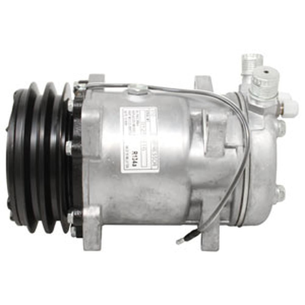 8819103 Sanden SD510HD Compressor, w/ 2 Groove Clutch - Fits Massey Ferguson