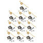 280744 10 Rake Teeth w/ Clips Kit  Fits New Holland 256 258 259 260 55 56 57