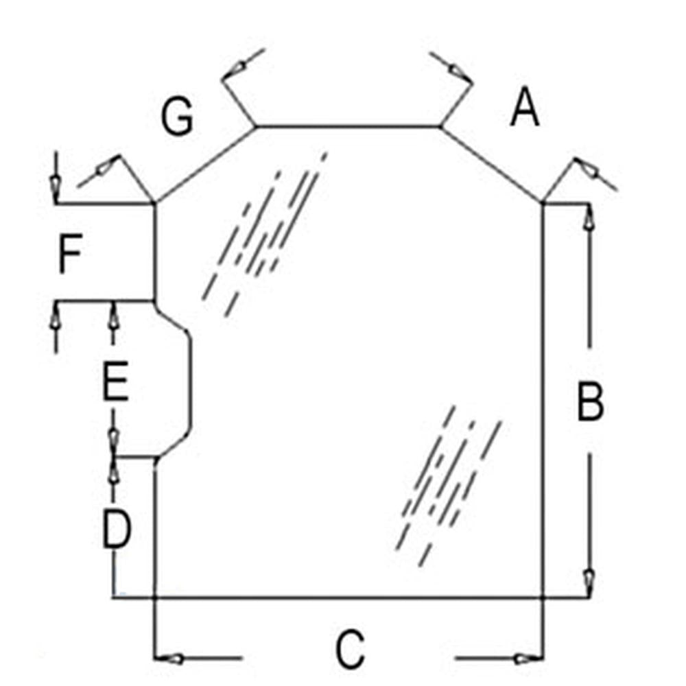 Cab Glass - Door Curved Tinted Fits Bobcat S160 S185 753 773 S185 753 S160 773