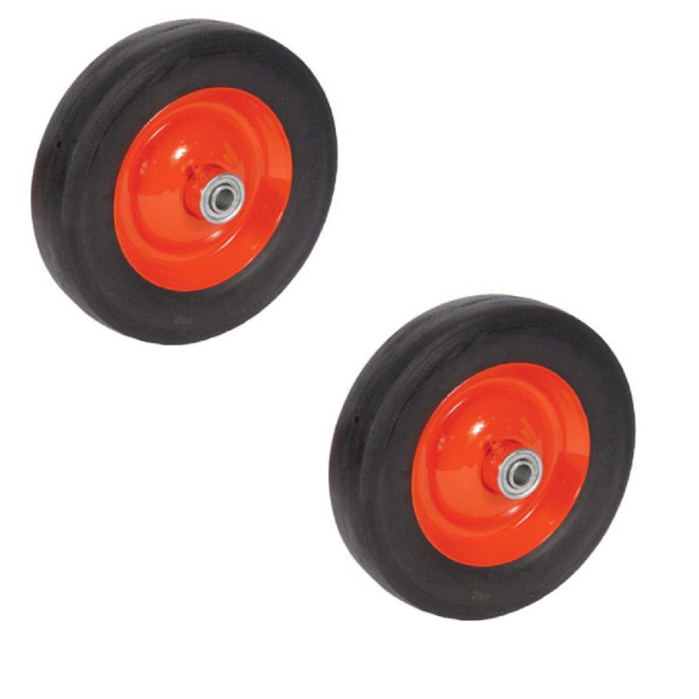 (2) Orange Commercial Steel Wheels Fits Lawnboy 681980 678406