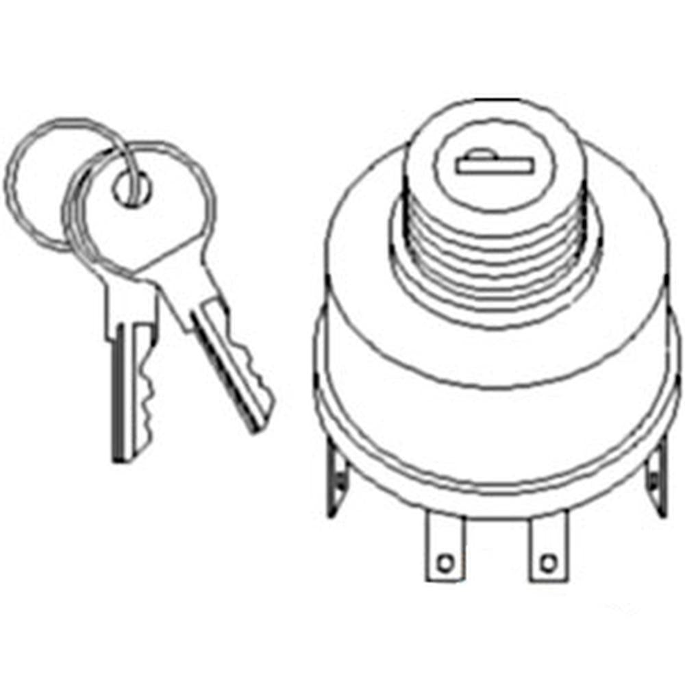 70241965V Ignition Switch with Keys Fits Agco