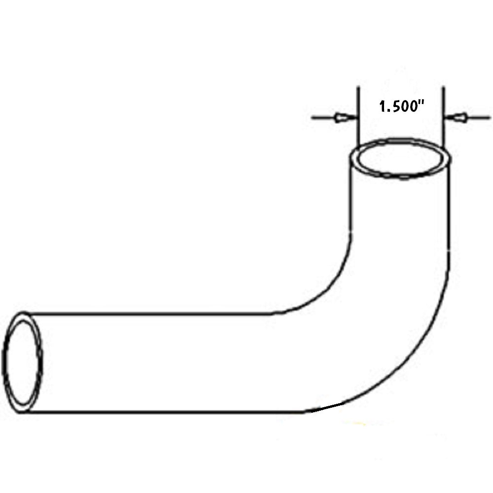 70249760 Lower Radiator Hose 1.5" ID Fits Allis Chalmers Tractors 170 175