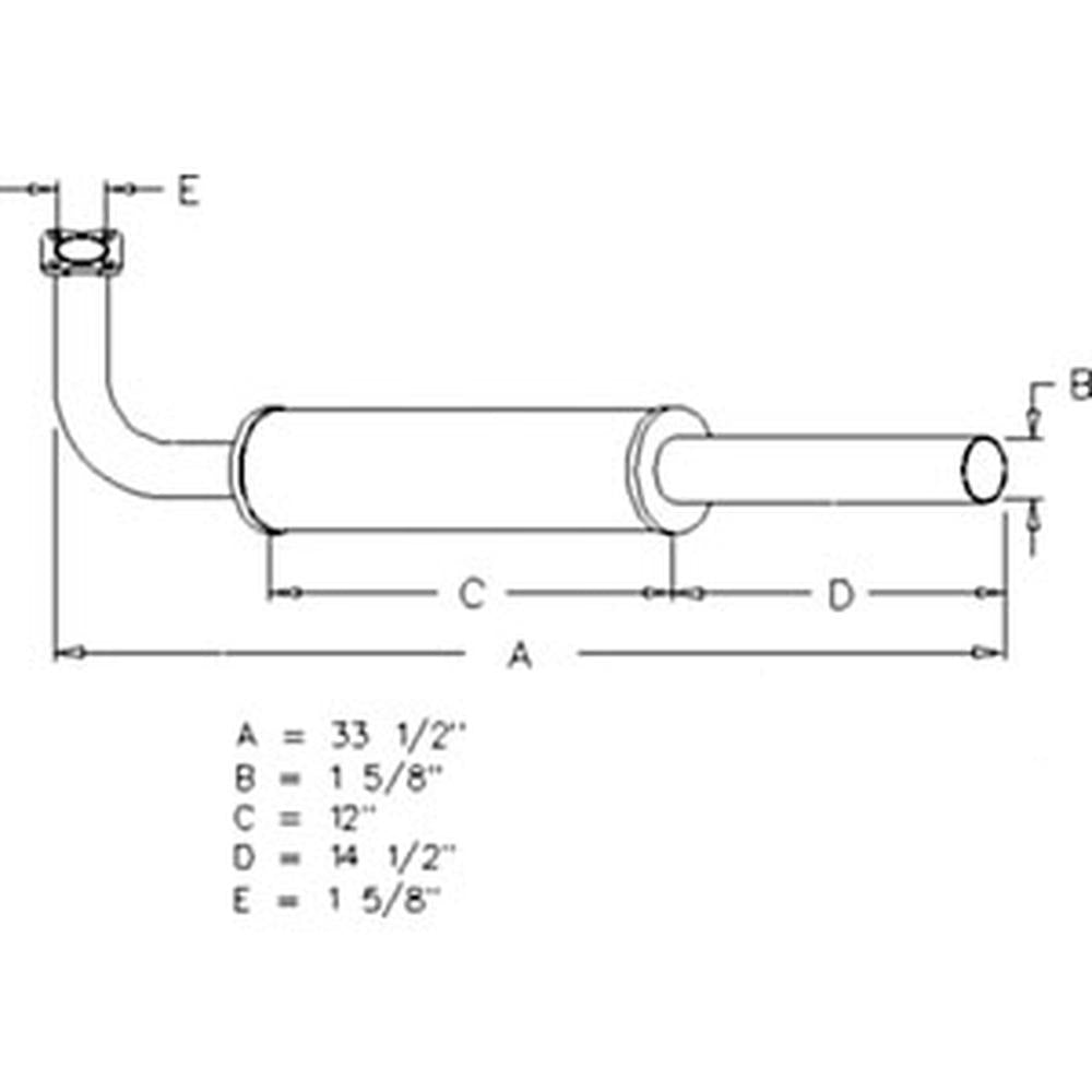 Muffler for Yanmar YM2200 YM330 YM3000 YM336 YM240 YM3110 YM1500 YM1700 YM2000