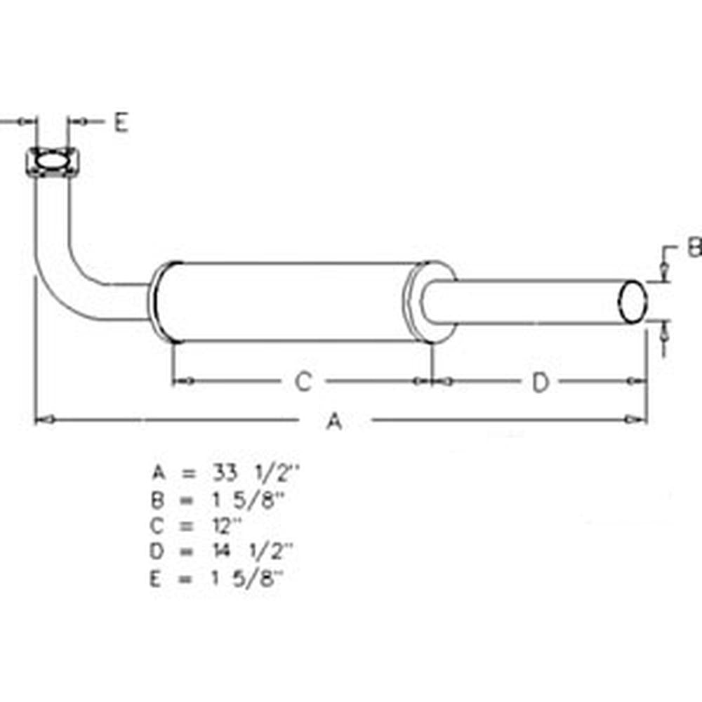 Muffler for Yanmar YM2200 YM330 YM3000 YM336 YM240 YM3110 YM1500 YM1700 YM2000