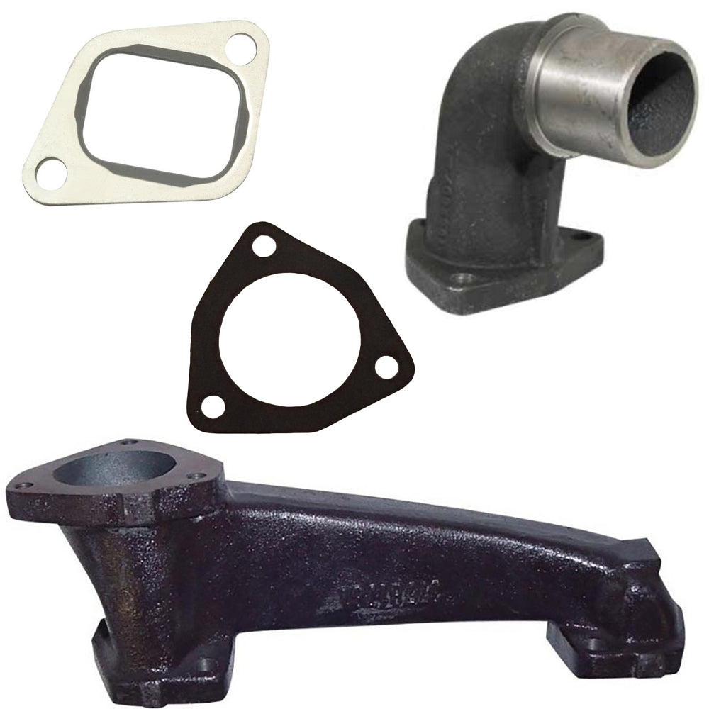 1862807M1 Exhaust Manifold w/ Gaskets & Elbows Fits Massey Ferguson