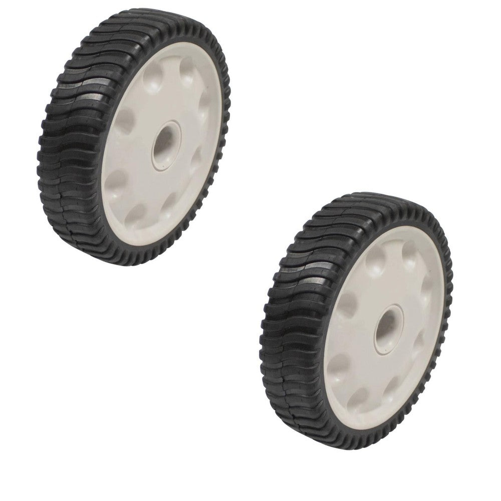 734-04018A Qty 2: Front Lawn Mower Drive Wheels (Green/Gray) Fits White