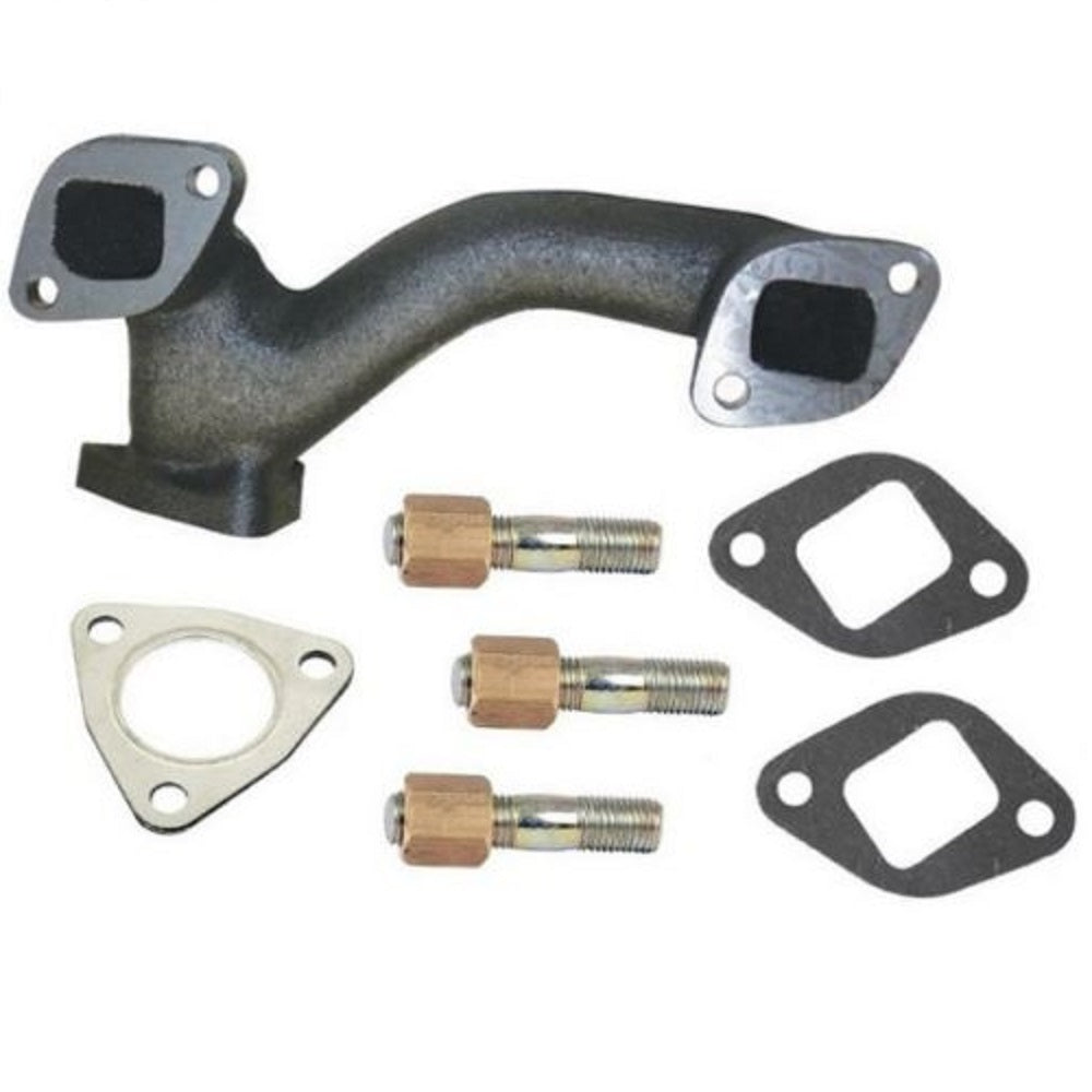 0826232 Manifold with Elbow, Gasket and Stud & Nut Fits Massey Ferguson 133 134C