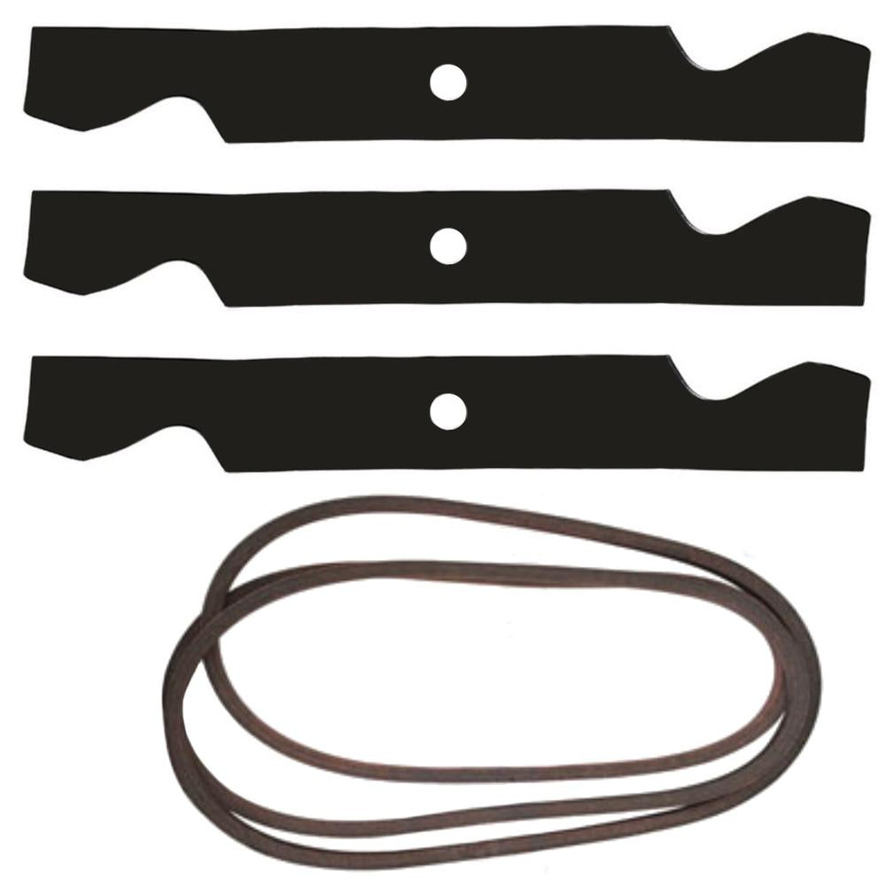 742-04068 HD Mower Blade & Deck Belt Set Fits Cub Cadet