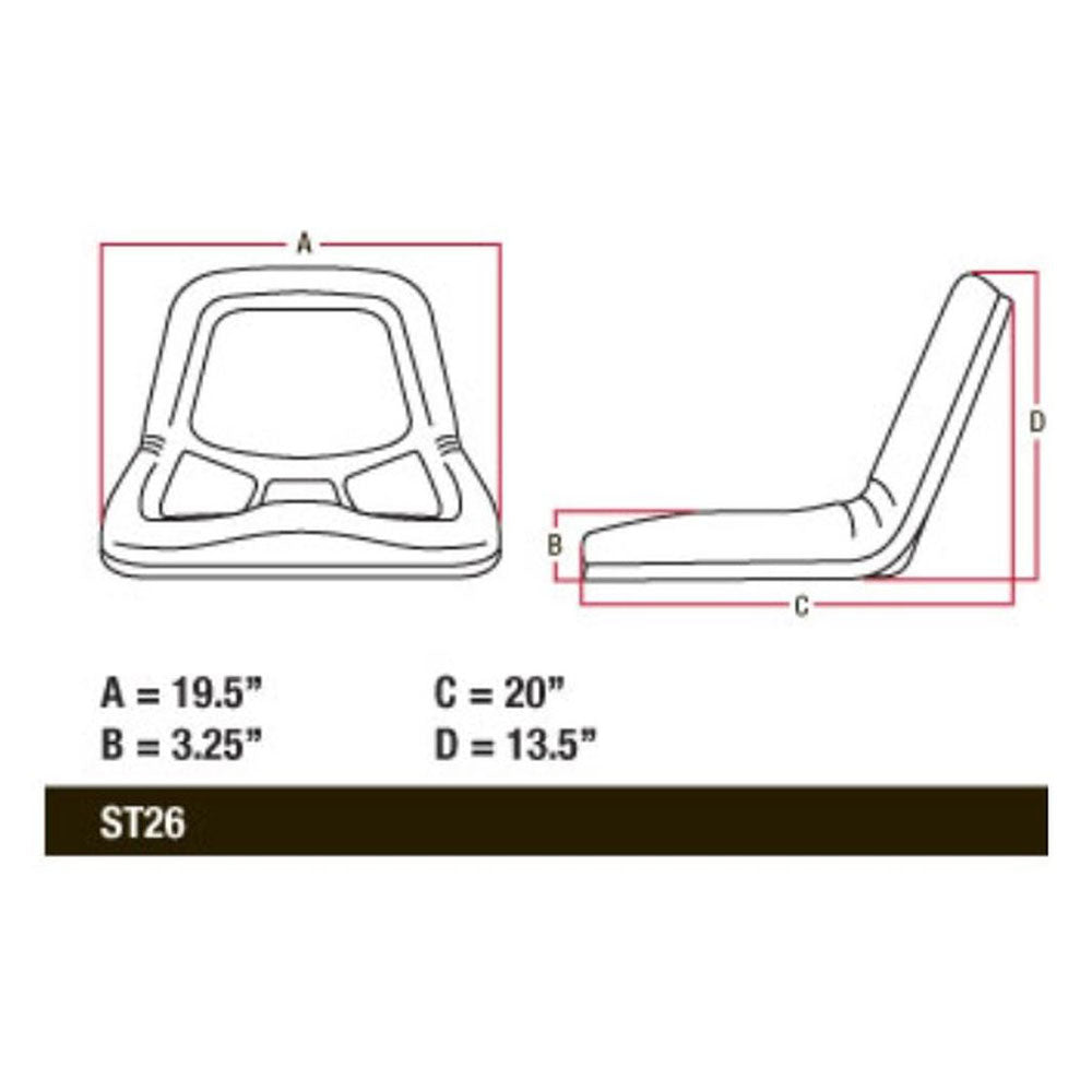 Seat B17593149 for MTD/Fits Cub Cadet/White 2185 482 582 682 782 784 982 984 986