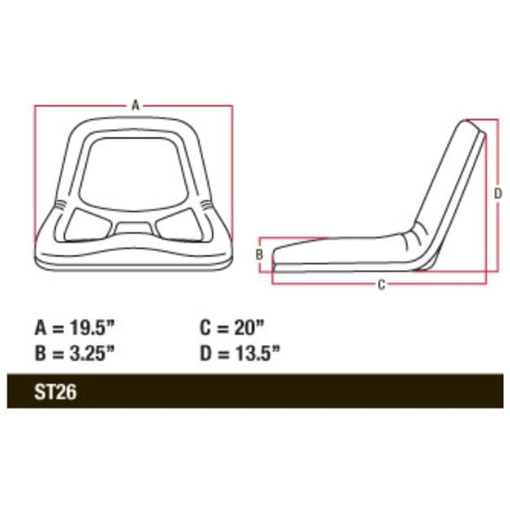 Seat Fits Cub Cadet Lawn Garden Tractor 100 124 800 982 984 1650 ++
