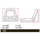 One New Black  Bucket Seat Fits Cub  Cadet  757-0375B, 757-0381, 757-3004, 757-0