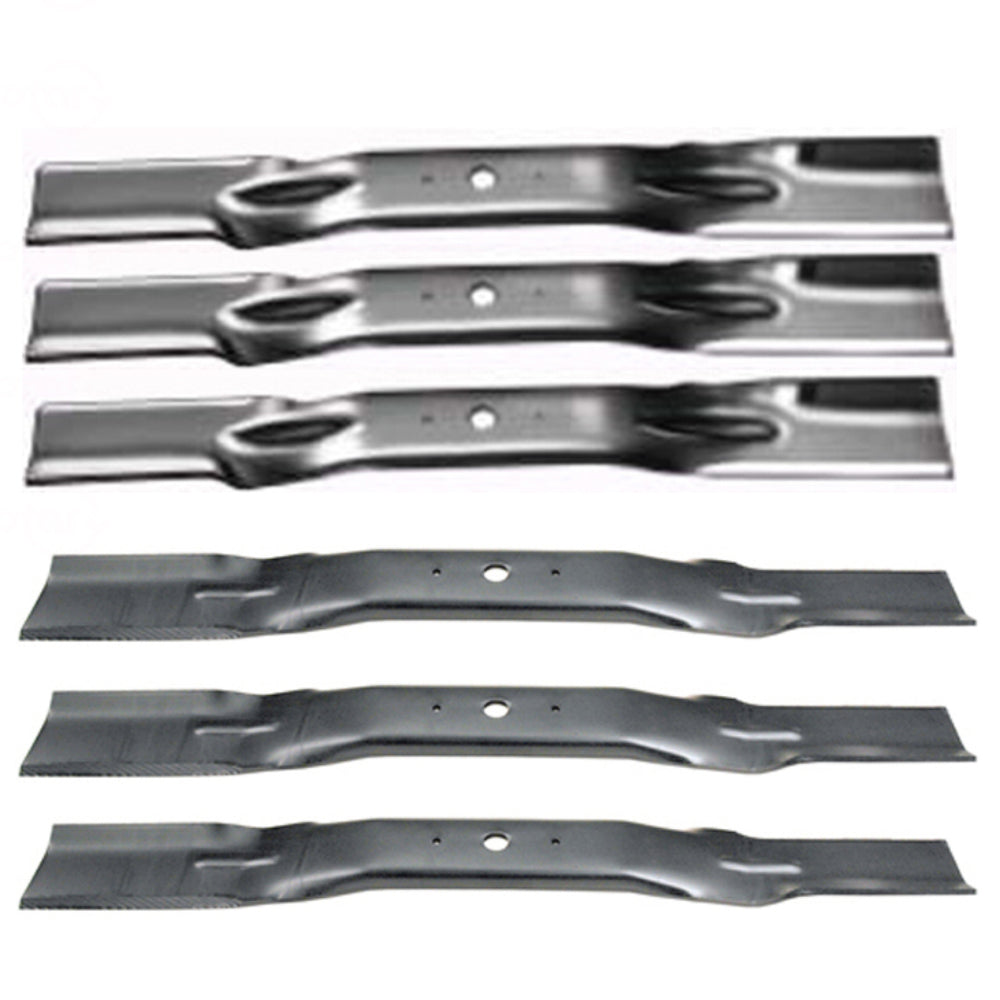 7705-2 Qty 3: RH & LH Cut Mower Blade Set Fits Walker 15-6169 15-6170