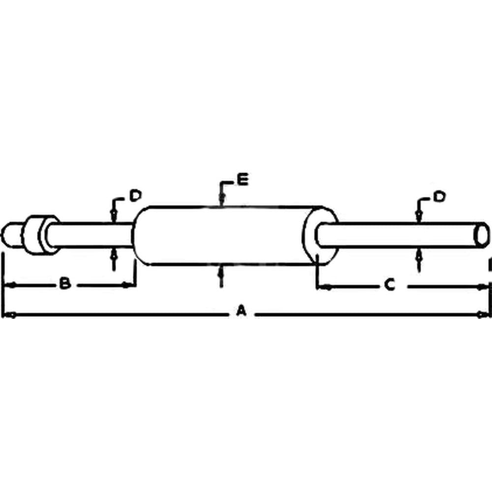 Vertical Muffler Fits Ford Tractor 2000 3000 3400 3500 3550 4000 C7NN5230R