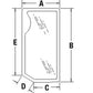 82001923 - Left Hand Front Lower Glass Replaces 82001923