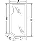 82001923 - Left Hand Front Lower Glass Replaces 82001923