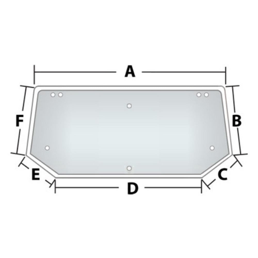 Upper Rear Glass Window Fits Ford/New Holland Replaces 82014988