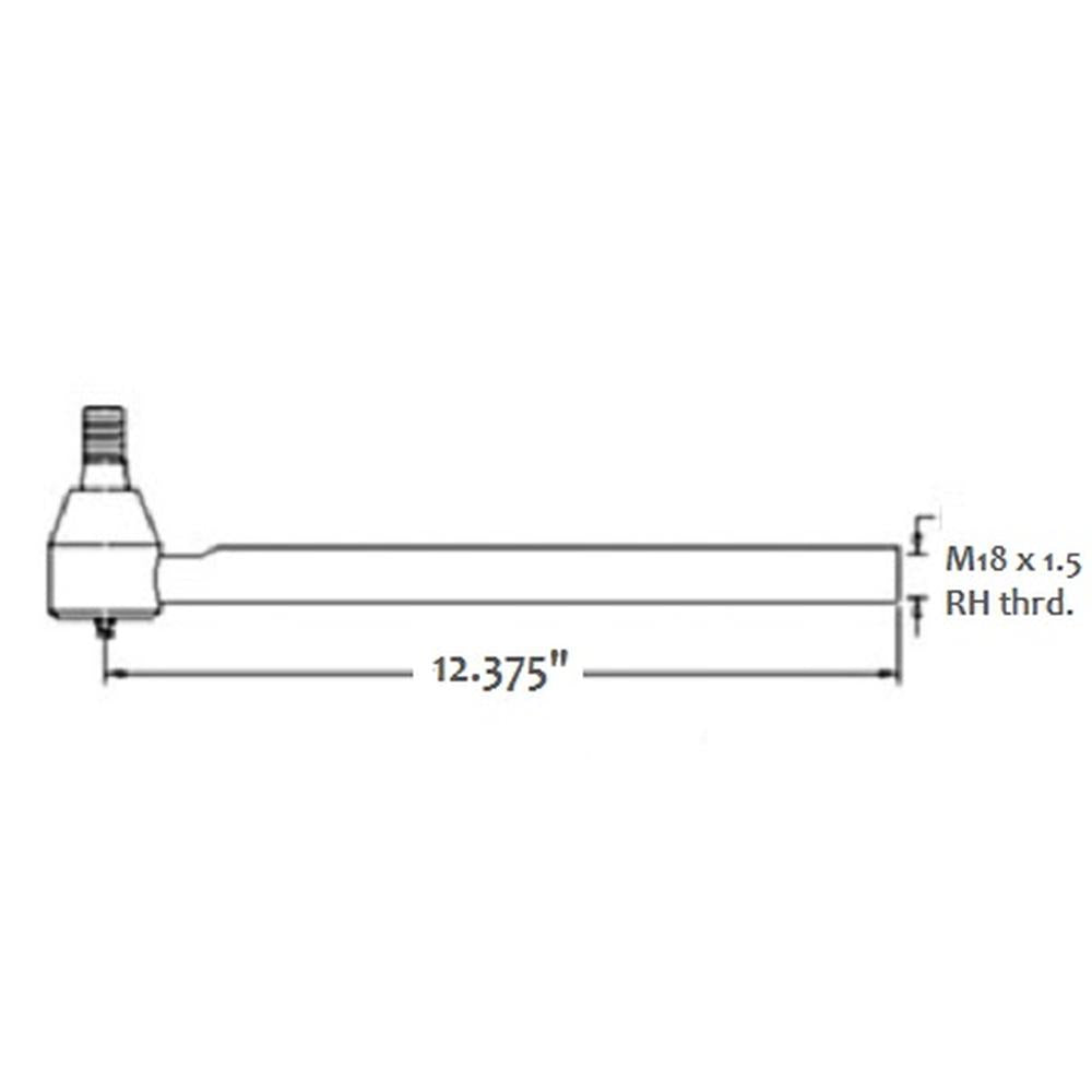 Tie Rod Fits 555E 575E 655C 655D 655E 85805977 85805977-A