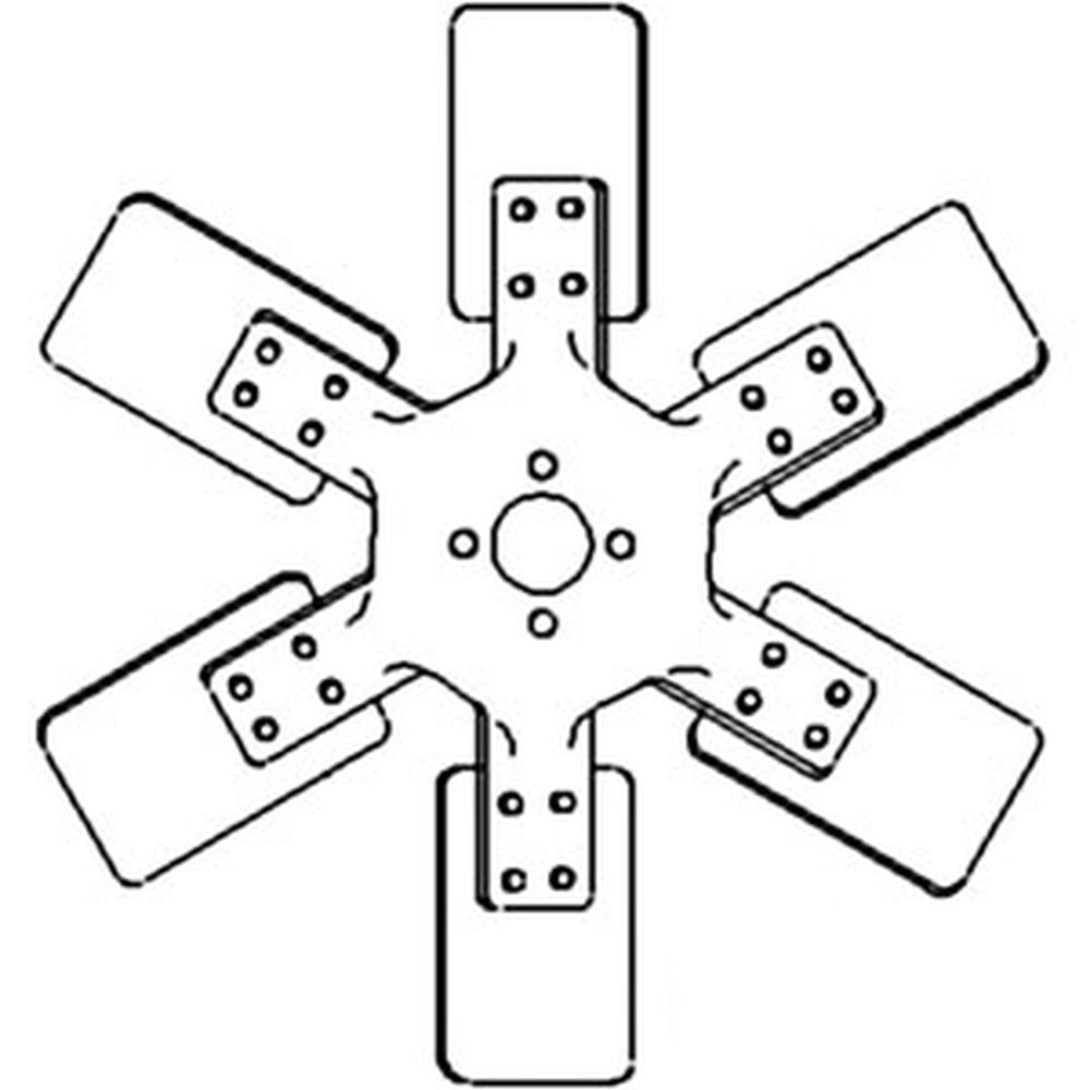 86897R92 6 Blade Fan Fits Case/International Harvester