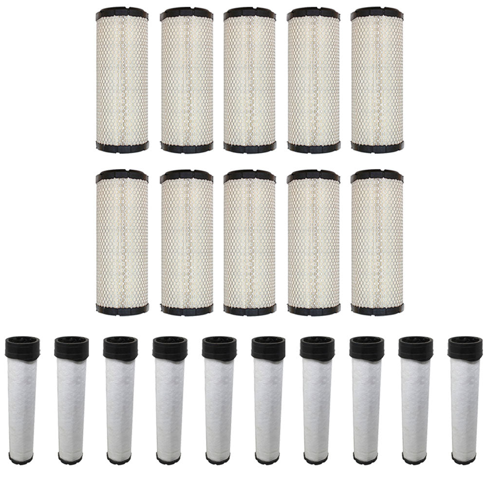 Qty 10: Inner and Outer Air Filters Fits New Holland Replaces 314531177