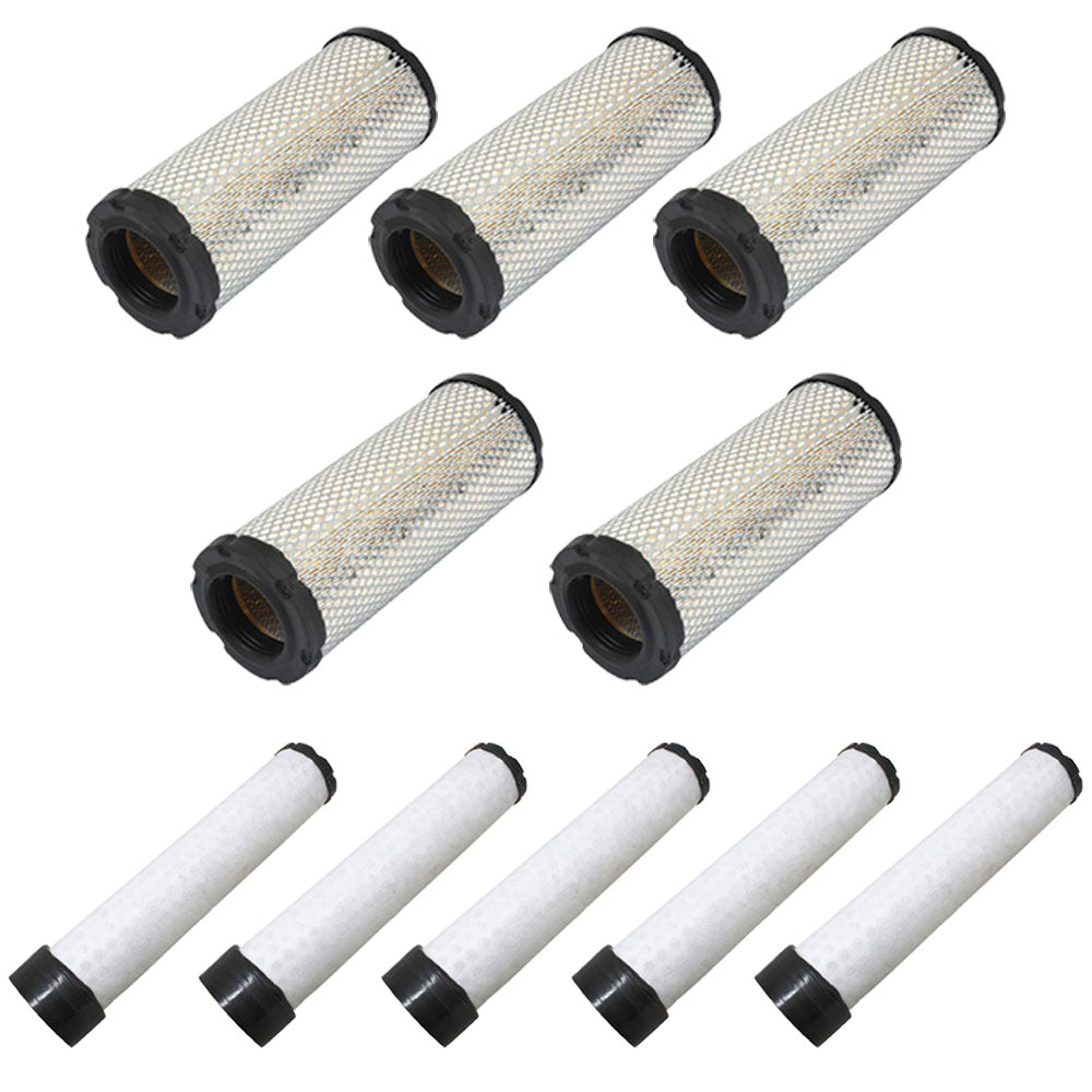 Qty 5: Inner and Outer Air Filters
 Fits Yanmar Replaces 119808-12520