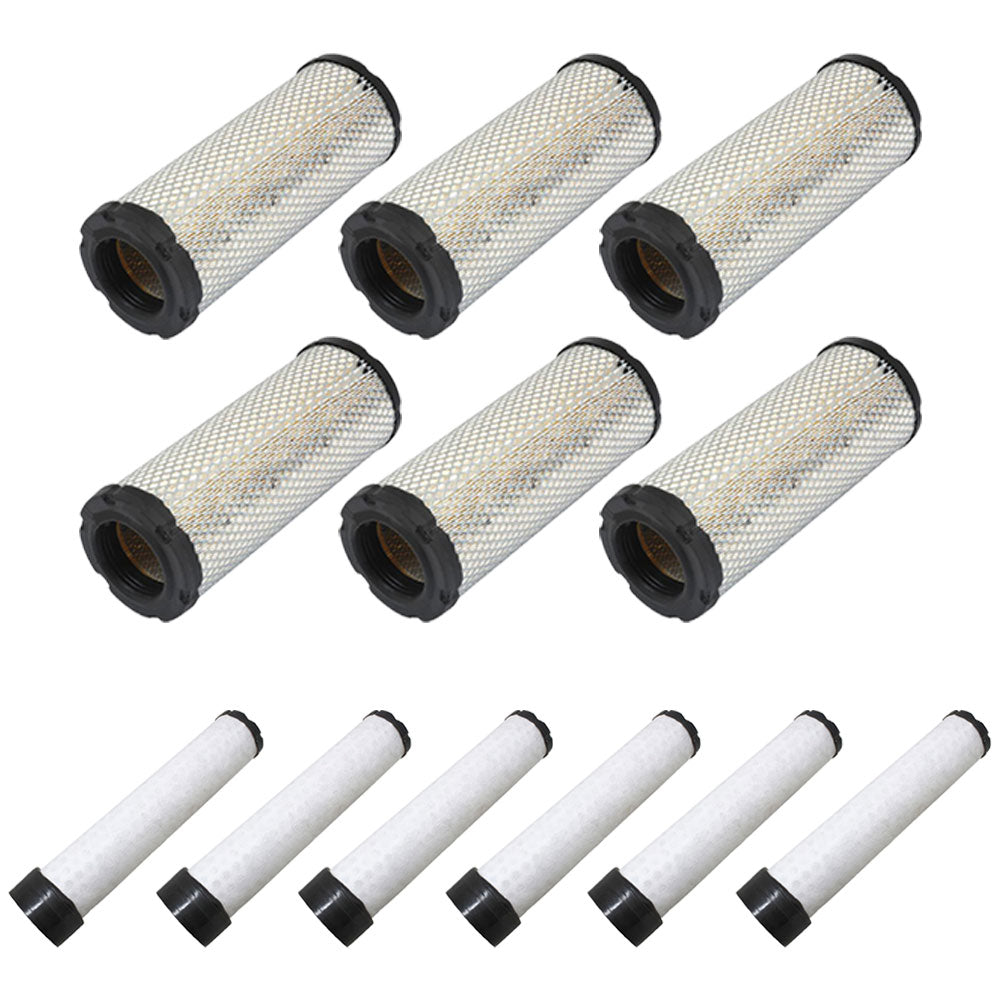 Qty 6: Inner and Outer Air Filters Fits Wacker Replaces 0112502