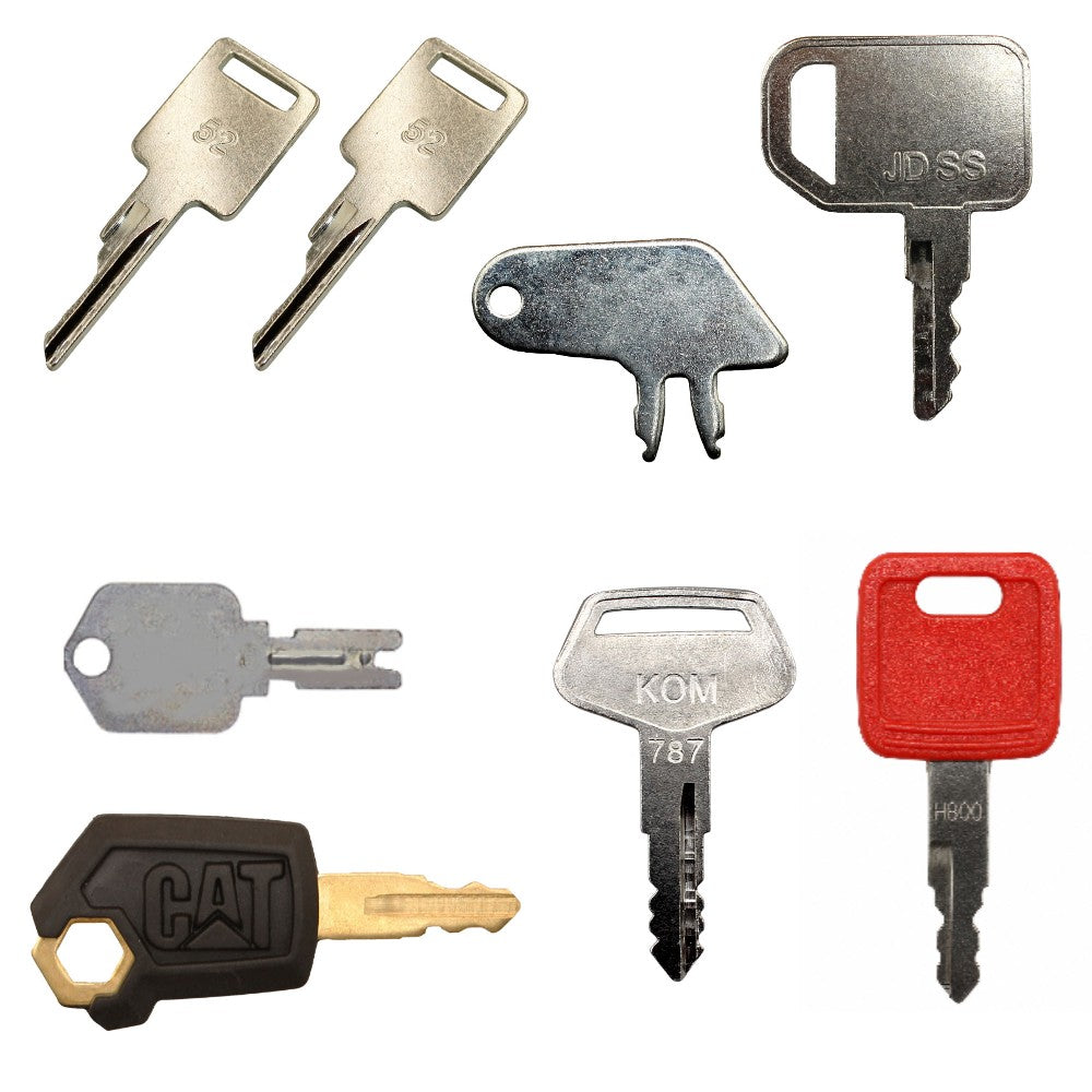 6693241 8 Pc. Heavy Equipment / Construction Key Set  Fits Bobcat