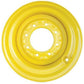(2) Yellow 16.5X9.75X8 Wheel Rims Fits John Deere & Fits Caterpillar Skid Steers