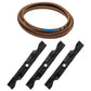 Lawn Mower Belt and Blade Kit Fits Cub Cadet Replaces 490-110-C123