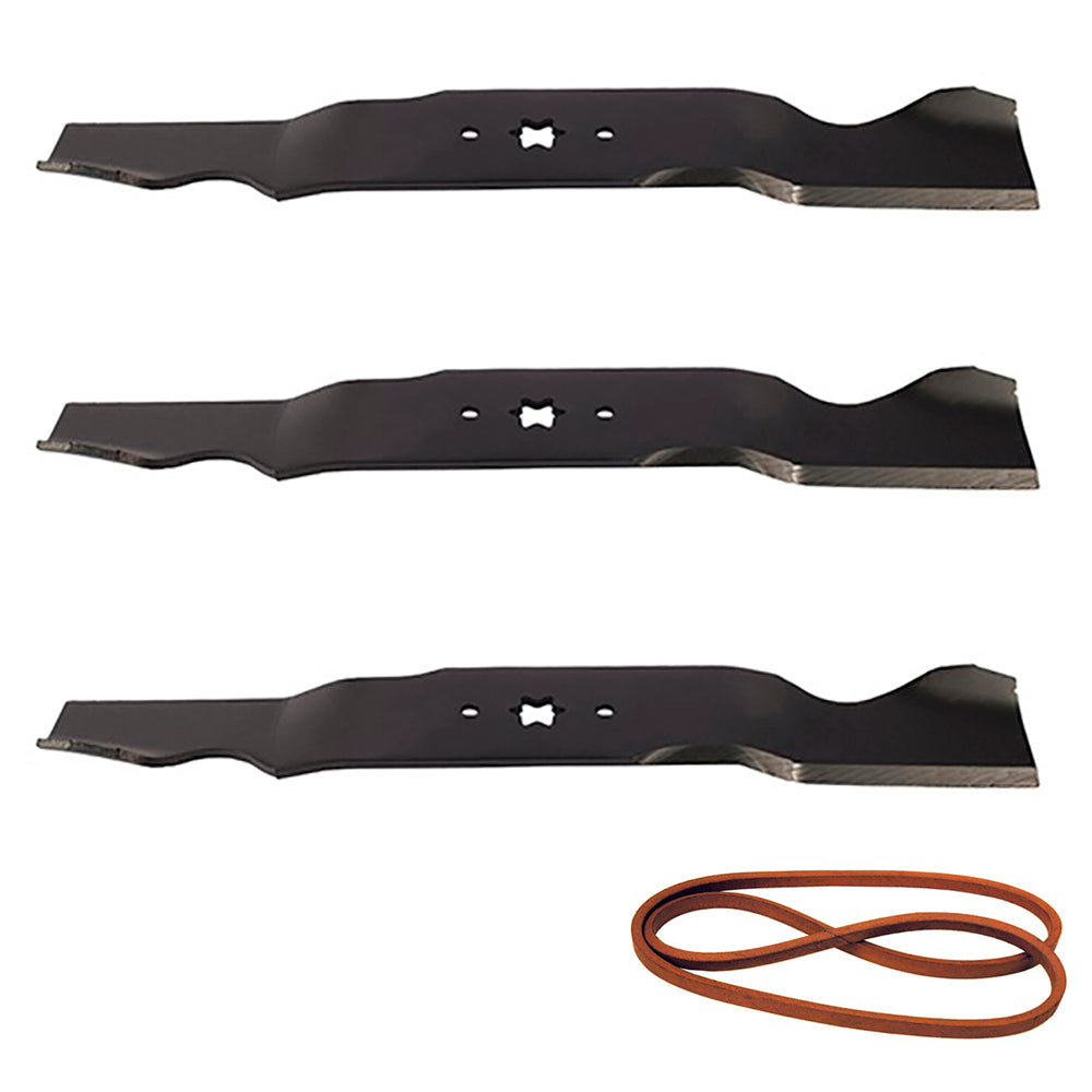 Deck Blades and Belt Kit for 54" Fits Cub Cadet MTD LGT1054 LGTX1054 GT1554 GT15