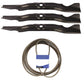 742-04053 Mower Deck Blades & Belt
 Fits MTD 13AA925P004 13AP925P004