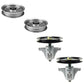 618-04636 2 Mower Deck Spindles & 2 Flat Idler Pulleys Fits Cub Cadet Various