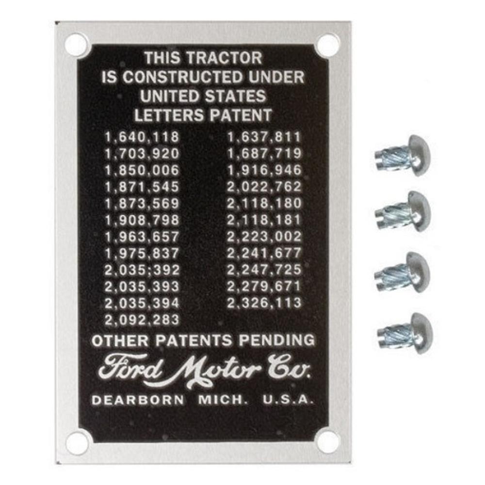 9N14001-AIC Patent Data Plate