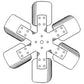 Fan Blade 6 Steel Blades Replcement Fits Ford Tractor 2N 8N 9N NAA 9N8600D
