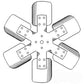 Fan Blade 6 Steel Blades Replcement Fits Ford Tractor 2N 8N 9N NAA 9N8600D