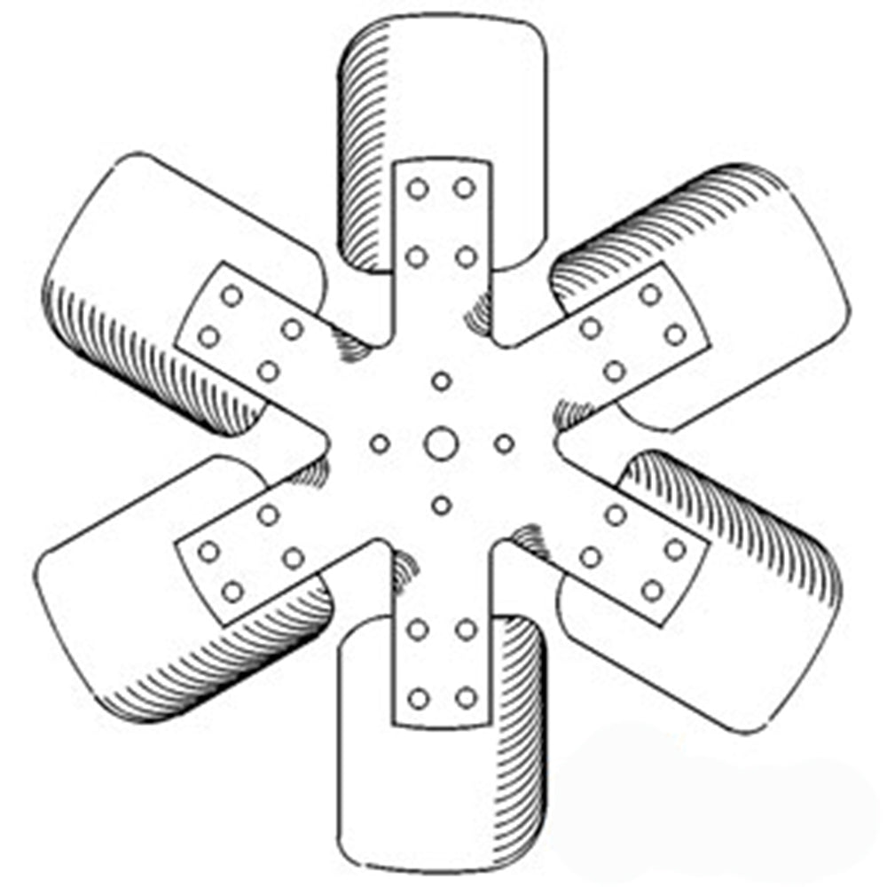 Fan Blade 6 Steel Blades Replcement Fits Ford Tractor 2N 8N 9N NAA 9N8600D