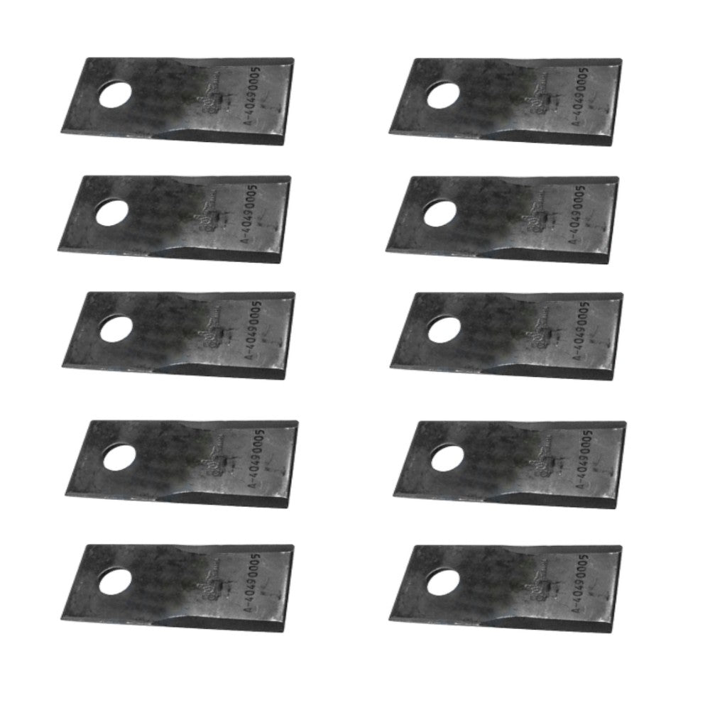 10 Pack of Right Hand Blades 40490005 for Fort Disc Mowers F098DZ 3.86"