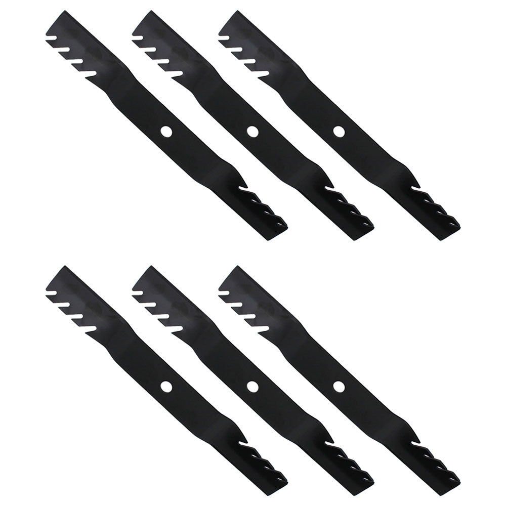 Qty 6: Toothed Mulching Lawn Mower Blades Fits John Deere Replaces M170639